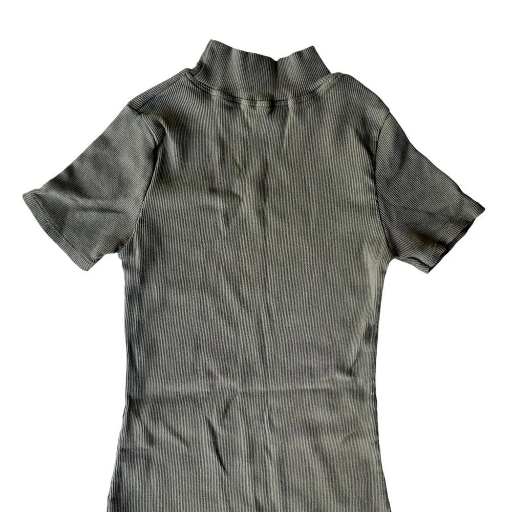 Olive Rib-Knit Dress - Picture 6 of 9